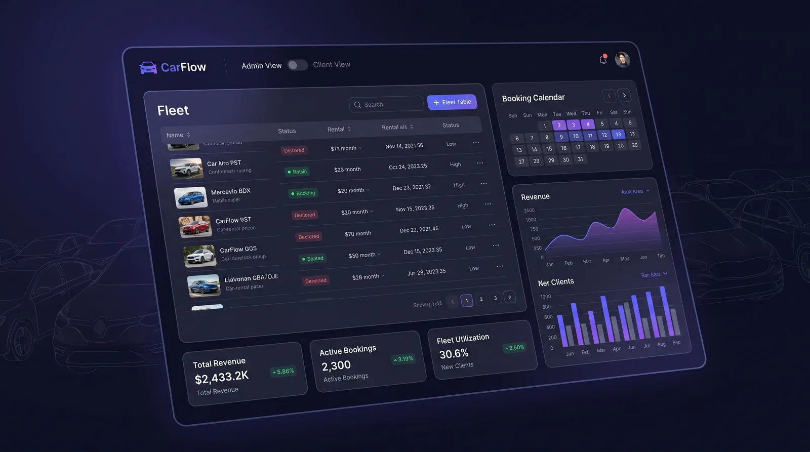 CarFlow — Plateforme SaaS réalisé par Atlas Web (Maroc)